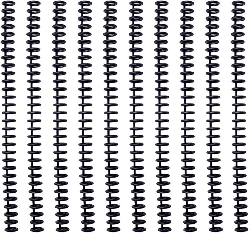 Macaron Black Comb Binding Spines 10 Pcs 30 Rings Office School Supplies - Image 1